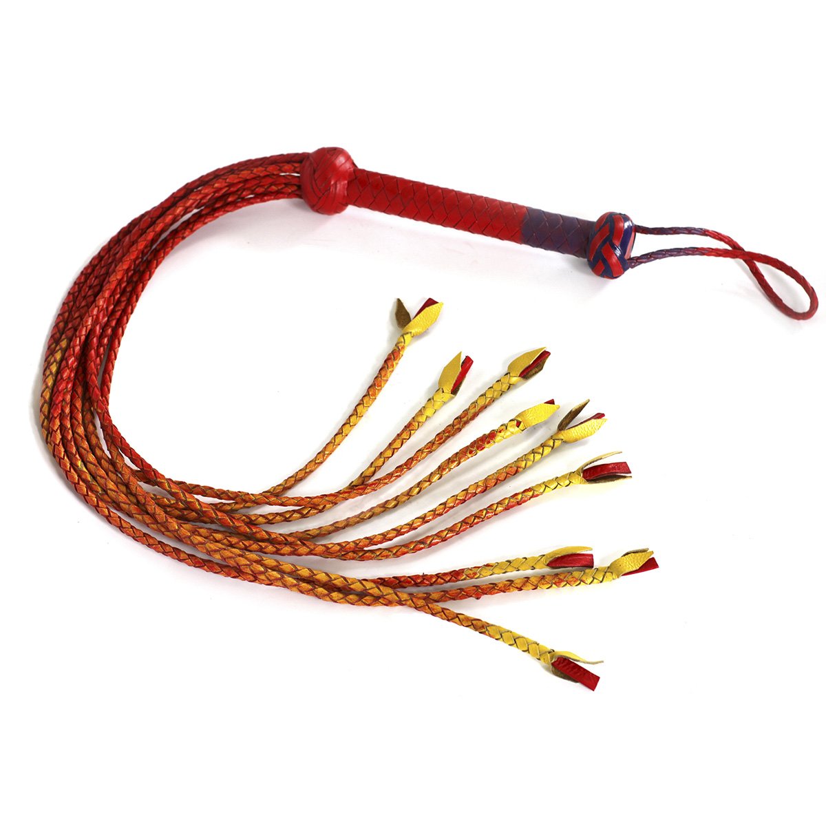 HMB-523A Heavy Duty Cowhide Leather BDSM Whip Bondage Gear for Riding Spanking Bullwhipping