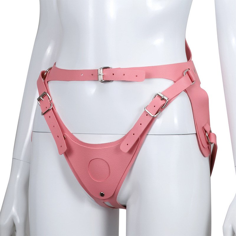 Ninghao Leather Strap On Harness Dildo Pants Sex Bondage Gear For Les Pink Strap On For Girl Adult Game