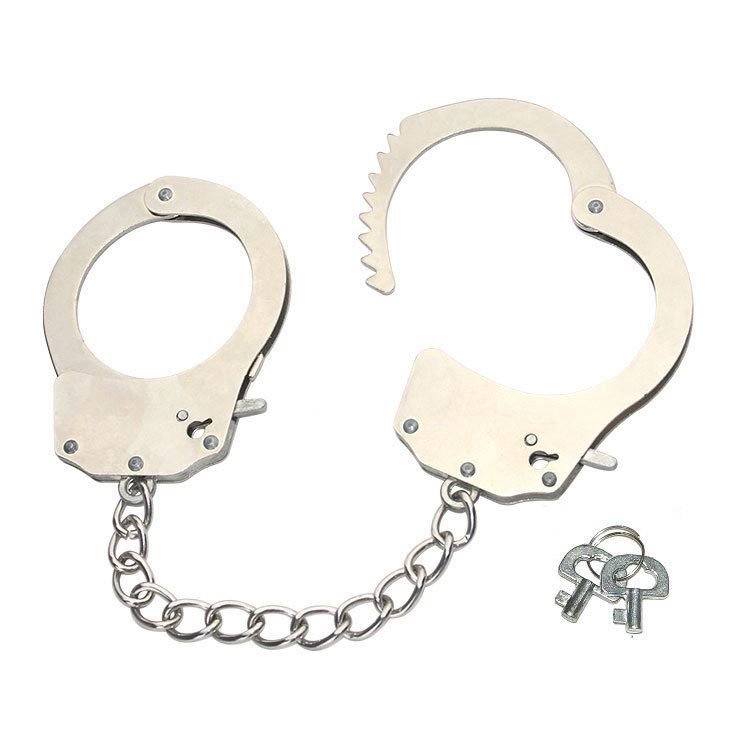 BDSM Stainless Steel Locking Handcuff Furry Plush Hand Cuffs Bondage Restraints Cosplay Shackles Sex Toys for Couple