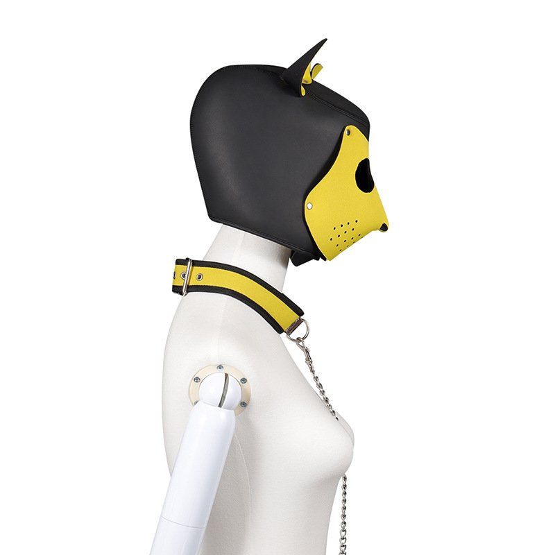 Exotic Accessories Erotic Fetish BDSM Hood Slave Collar Bondage Gear Set Sexy Cosplay Adult Games SM Toys Fox Sex Products%