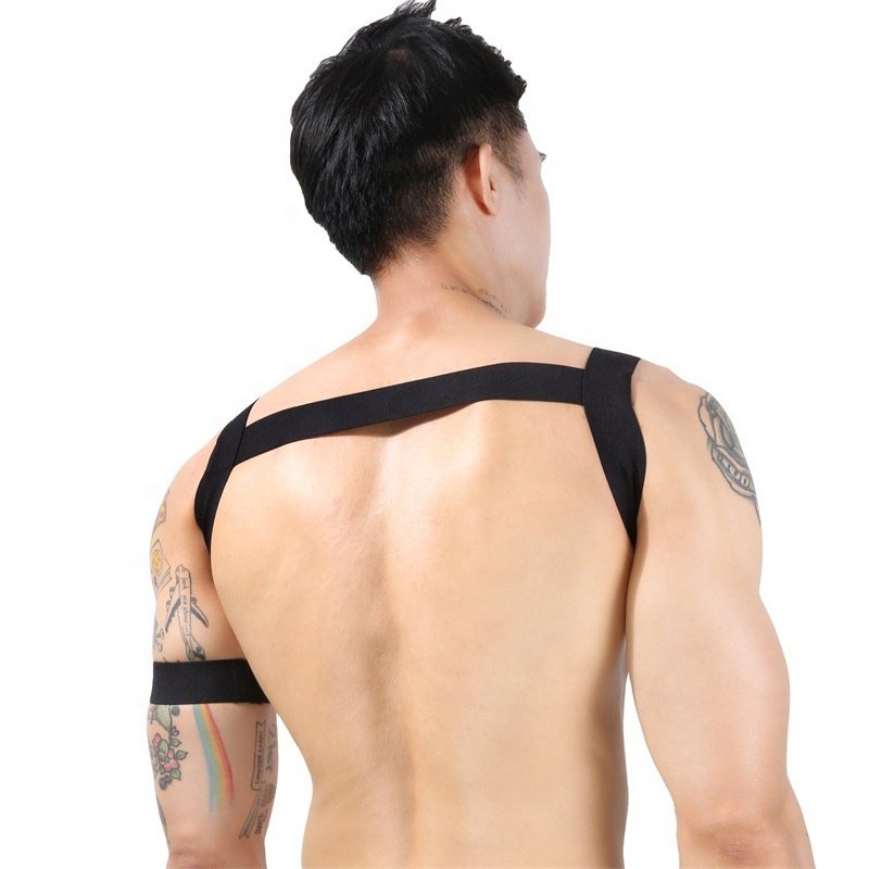Bondage gear chest belt man harness men shoulder bondage Bondage rainbow Harness pride Harness only not include arm band