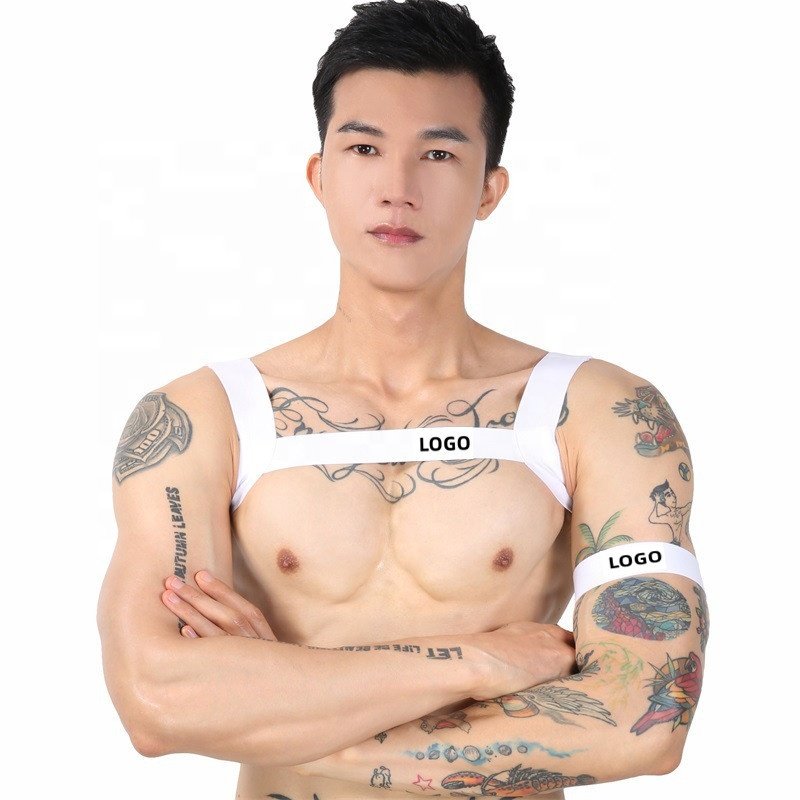 Bondage gear chest belt man harness men shoulder bondage Bondage rainbow Harness pride Harness only not include arm band