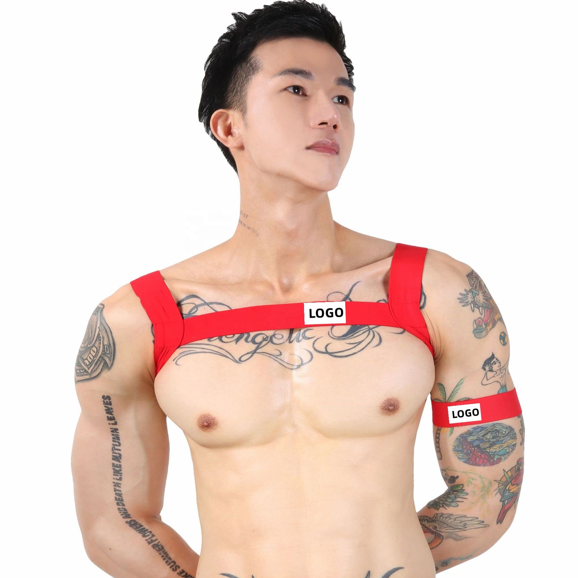 Bondage gear chest belt man harness men shoulder bondage Bondage rainbow Harness pride Harness only not include arm band
