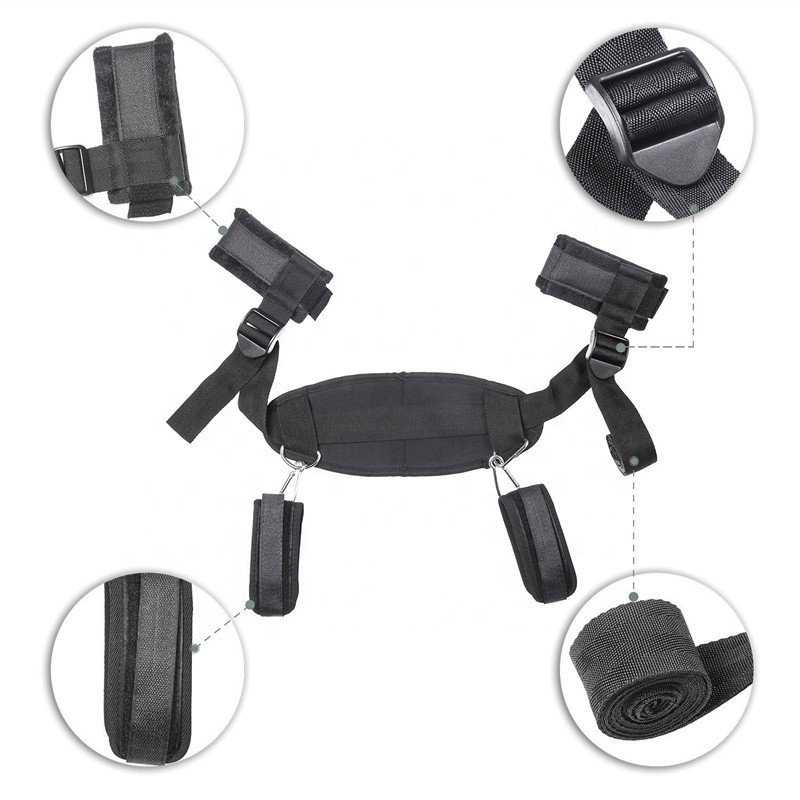 Adjustable Hand Ankle Cuffs Bondage Restraints Flirting Toy SM Bondage Gear for Couple Games