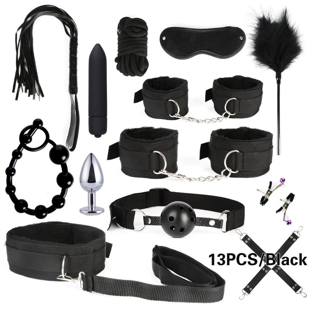 SM Nipple Pliers Whip Leather Sex Exotic Toy bdsm Set Adult Hand cuffs Kit handcuffs for Couples Bondage Gear