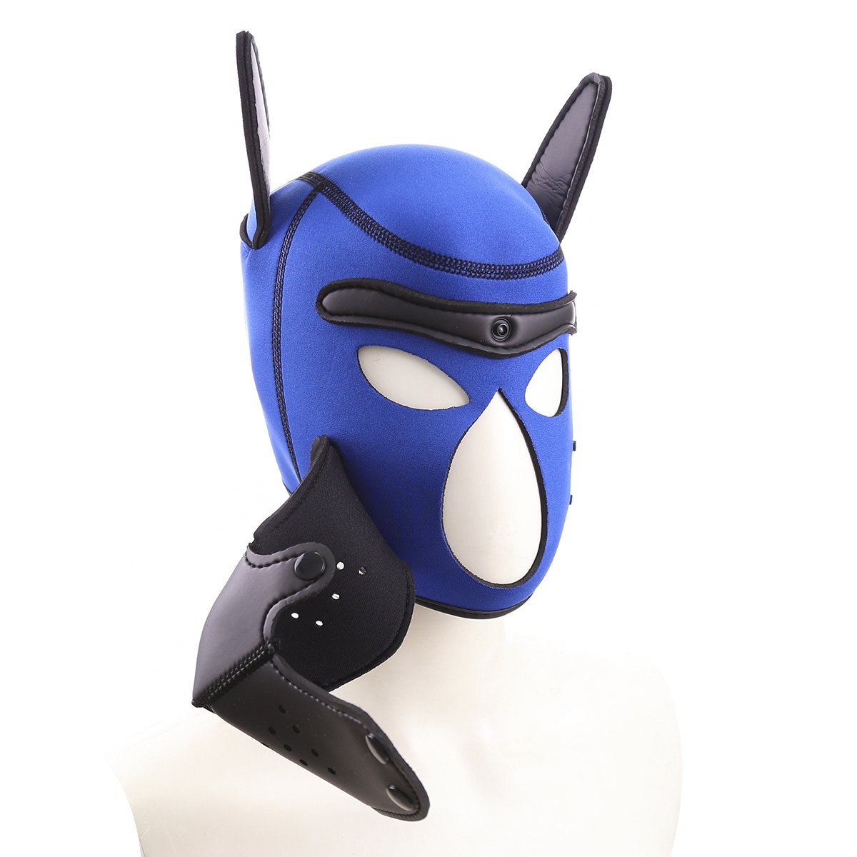 Bondage Gear Puppy Hood Neoprene Silicone Leather Full Head Role Play Bondage Kits Sex Toys for Man