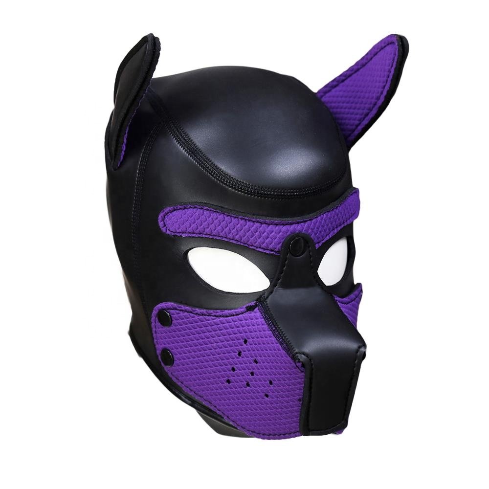 10 Colors 2 Size Factory BDSM Bondage Hood Neoprene Puppy Hood Leather Hood Eye Mask BDSM-Gear Fetish Mask Bondage Restraints