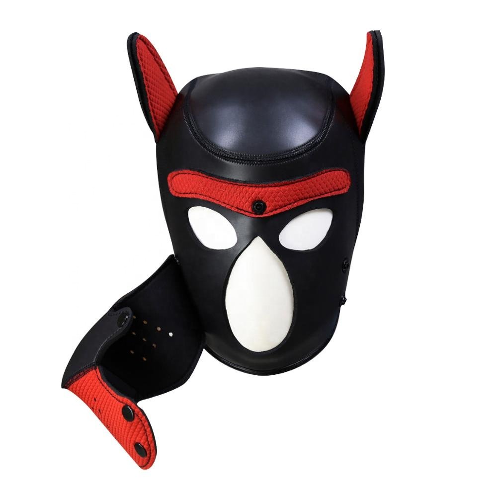 10 Colors 2 Size Factory BDSM Bondage Hood Neoprene Puppy Hood Leather Hood Eye Mask BDSM-Gear Fetish Mask Bondage Restraints