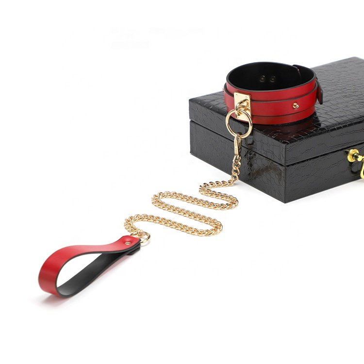 High Quality BDSM Adult Sex Good Edge Seal Restraint PU Leather Bondage Set