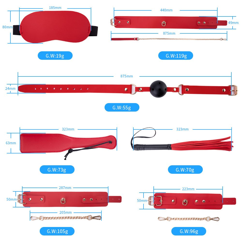 SM Adult Cosplay Games Bondage Kit Genuine Leather Restraint Set Fetish BDSM Gear Erotic Role Play Sexy Toys for Women Couples