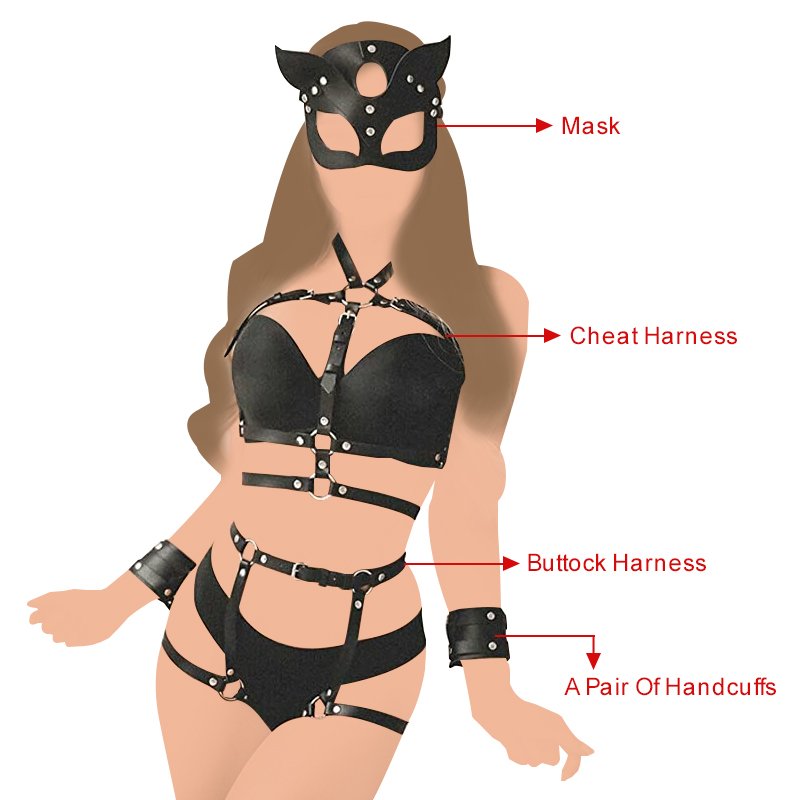 2 pcs BDSM fox tail Bondage Set Fox eye mask Slave Flirt cosplay SM Game Tools Kit