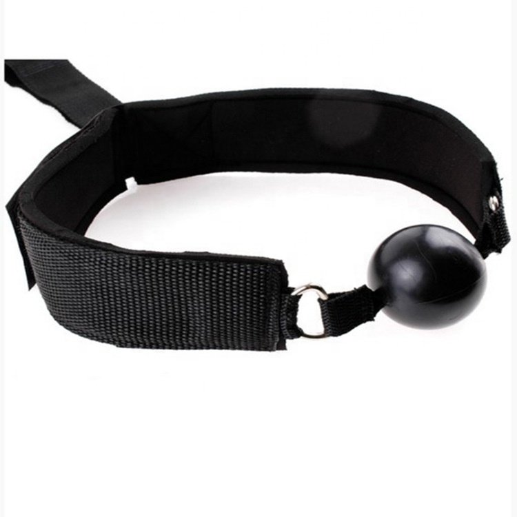 Vico strap handcuffs SM slaves use the same backhand bondage mouth gag ball leather female sex toys