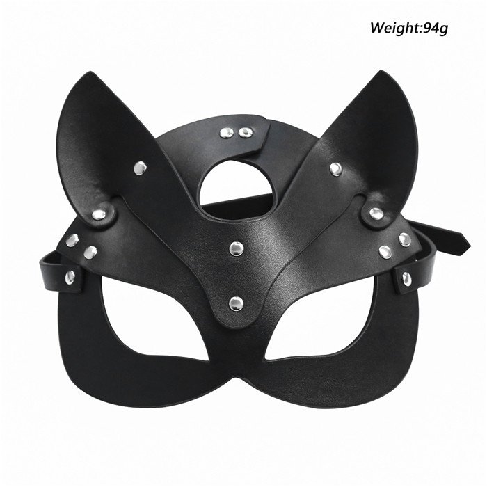 Hot selling PU Leather BDSM Head Bondage Gear Cat Rabbit Mouse Role Play Party Blindfold Mask