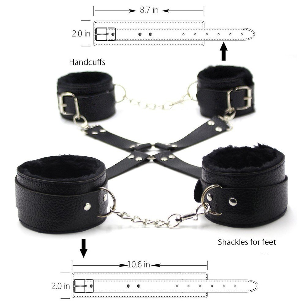 Handscuff Neck Roleplay Bdsm Bondage Suit Restraint Gear 10pcs Sex Toys Couple Exotic Adult Couple Women