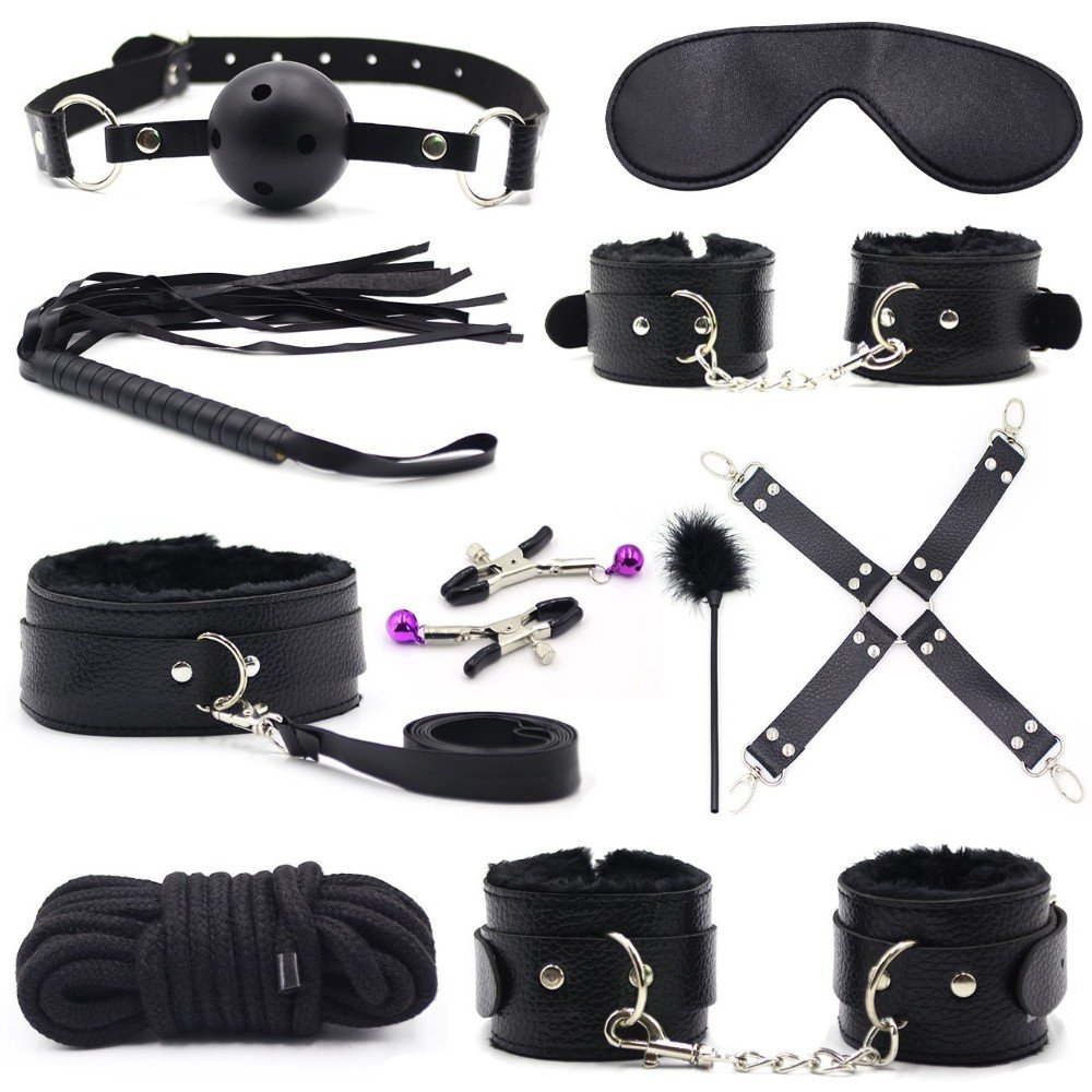 Handscuff Neck Roleplay Bdsm Bondage Suit Restraint Gear 10pcs Sex Toys Couple Exotic Adult Couple Women