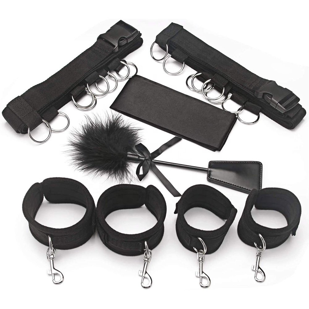 Factory Wholesale BDSM Bondage Gear Set Kits Sex Toy for Adult Women Couples Set Handcuffs Ankle Cuff Restraints