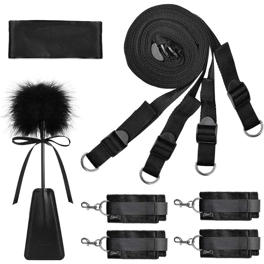Factory Wholesale BDSM Bondage Gear Set Kits Sex Toy for Adult Women Couples Set Handcuffs Ankle Cuff Restraints
