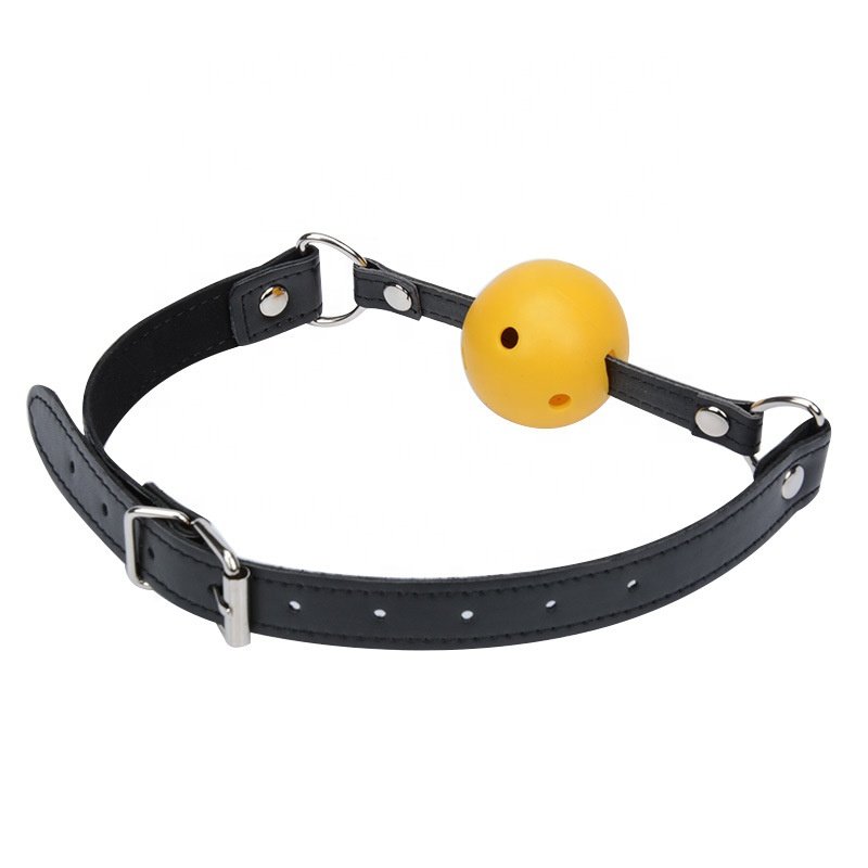 Premium Silicone Open Mouth Ball Gag with Padlock Bondage Restraints Breathable Sex Ball Harness Strap Gag Sex Toy for Women