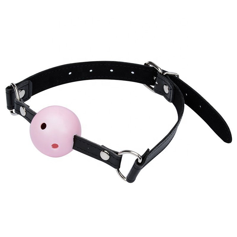 Premium Silicone Open Mouth Ball Gag with Padlock Bondage Restraints Breathable Sex Ball Harness Strap Gag Sex Toy for Women