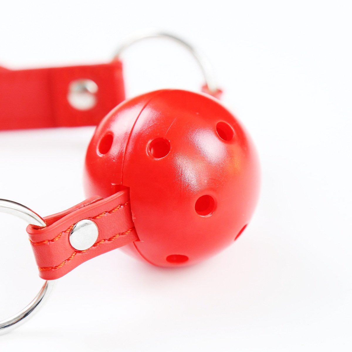 Premium Silicone Open Mouth Ball Gag with Padlock Bondage Restraints Breathable Sex Ball Harness Strap Gag Sex Toy for Women