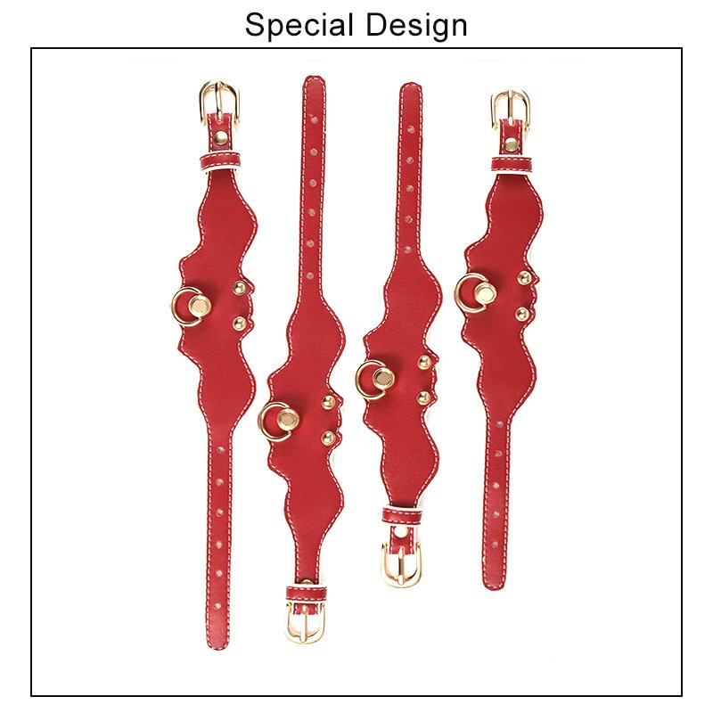 MOGlovers Bondage Set BDSM Special Design Red Artificial Leather Gear Kit Toys for Women juguetes sexuales