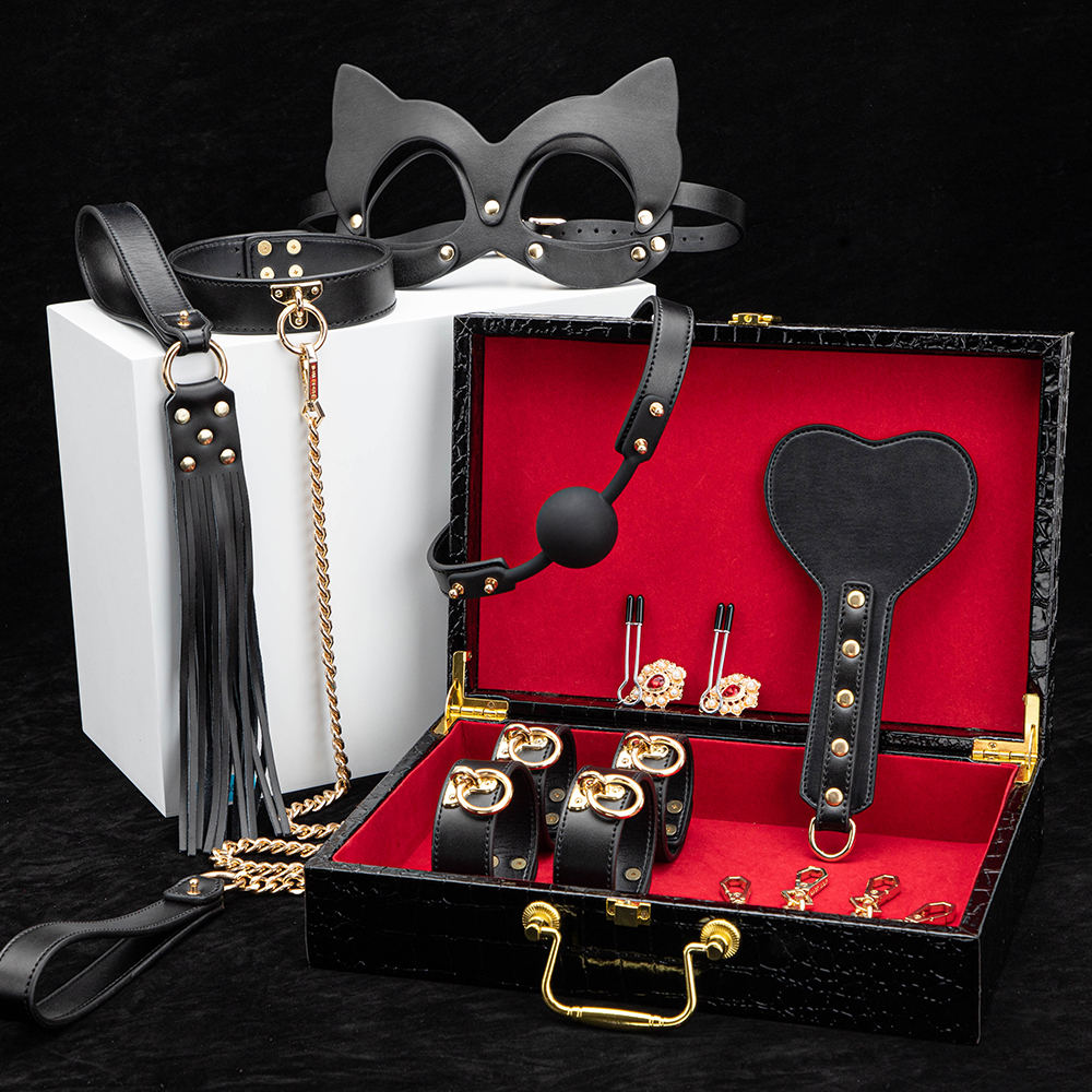 Bondage Kits Leather Restraint Set Fetish BDSM Gear Erotic Role Play Sex Toys For Couples SM Adult