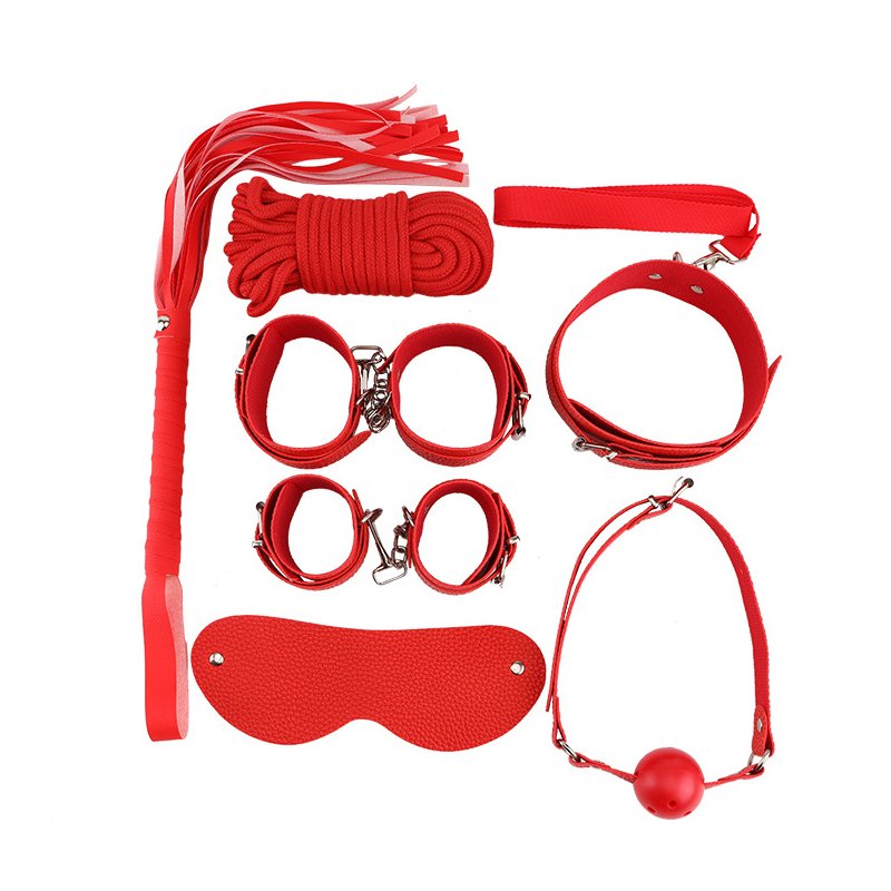 Bondage Gear Lichee Pattern Bondage Sets 8 PCS BDSM Bondage Restraints Kit Sex Toys for Women juguetes sexuales