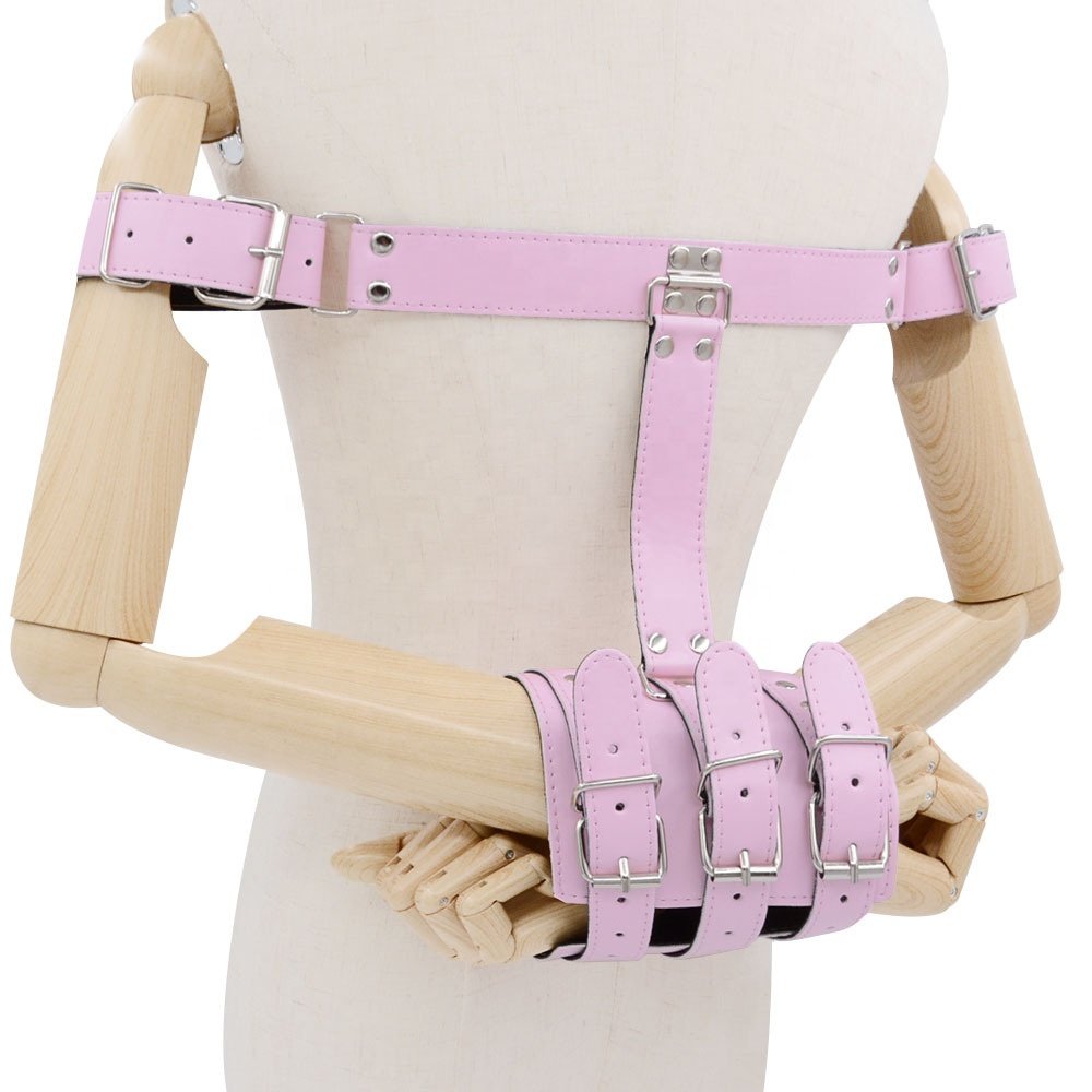 Adult BDSM Sex Toy Leather BackHand Handcuffs Slave Couple Bondage Training Female Handcuffs bdsm japanese bondage suit adult sm