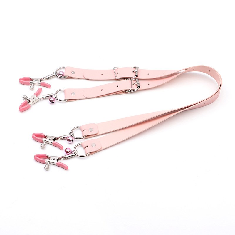 Toys BDSM Metal Nipple Clamps with Long Leather Belt Sex Bondage Gear Juguetes Sexuales Para Mujeres Handcuff Type Type SM