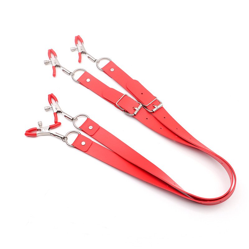 Toys BDSM Metal Nipple Clamps with Long Leather Belt Sex Bondage Gear Juguetes Sexuales Para Mujeres Handcuff Type Type SM