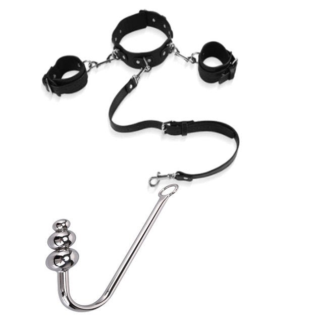 Steel Bdsm Bondage Handcuffs Anal Butt Plug