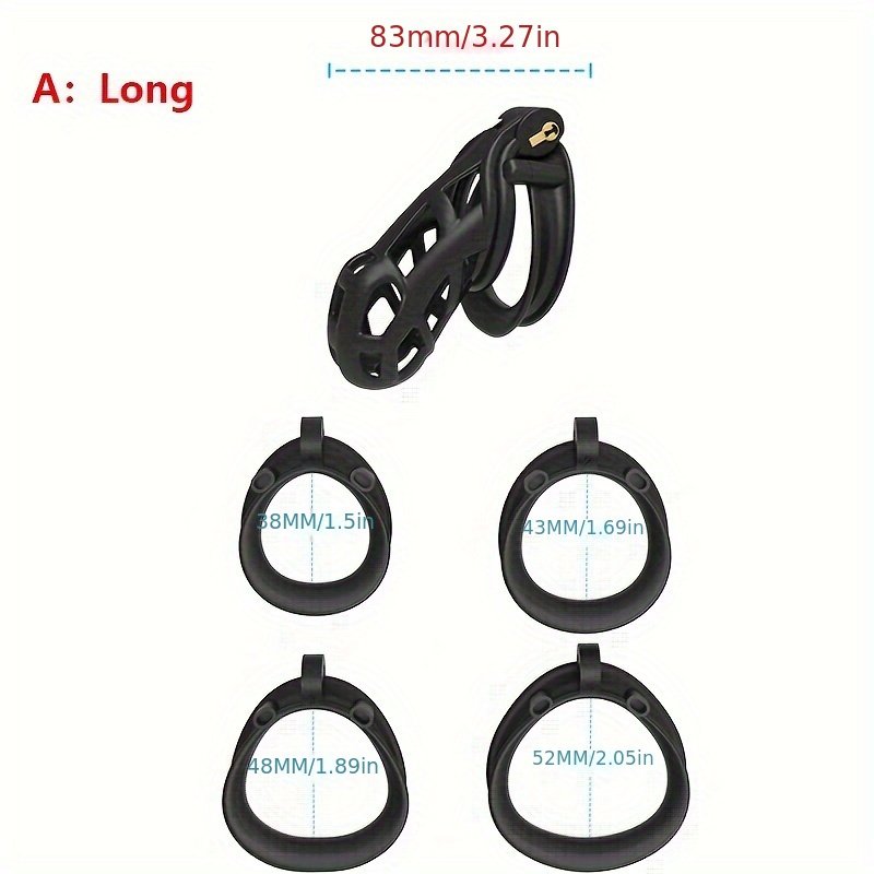 High Quality Customizable Men's Lastic Resin Chastity Devices Penis Locks Cock Cages Male Sex Toy Bondage Gear