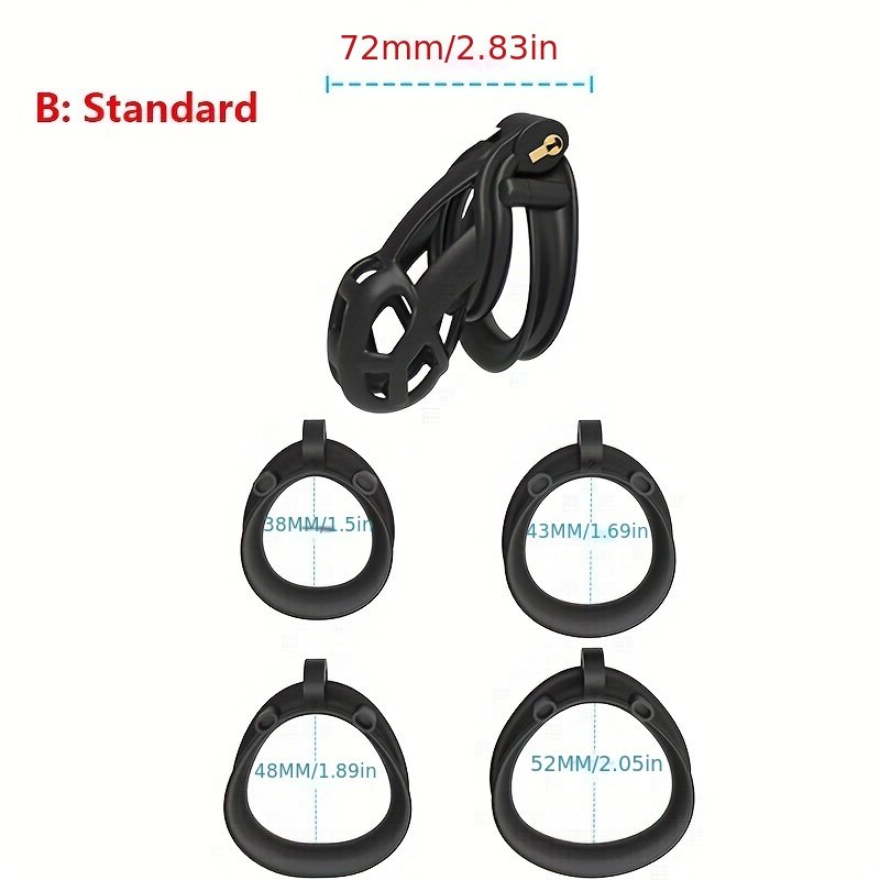 High Quality Customizable Men's Lastic Resin Chastity Devices Penis Locks Cock Cages Male Sex Toy Bondage Gear