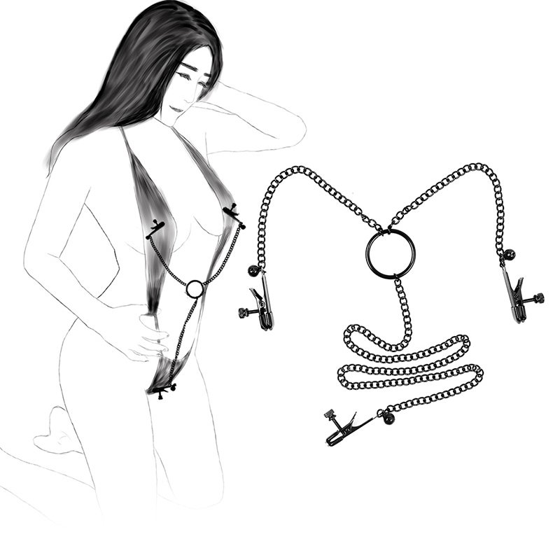 Three-Headed Double-Peak Labia Clitoris Clip Durable Metal Adult Sex Toys Flirting BDSM Nipple Bondage Gear