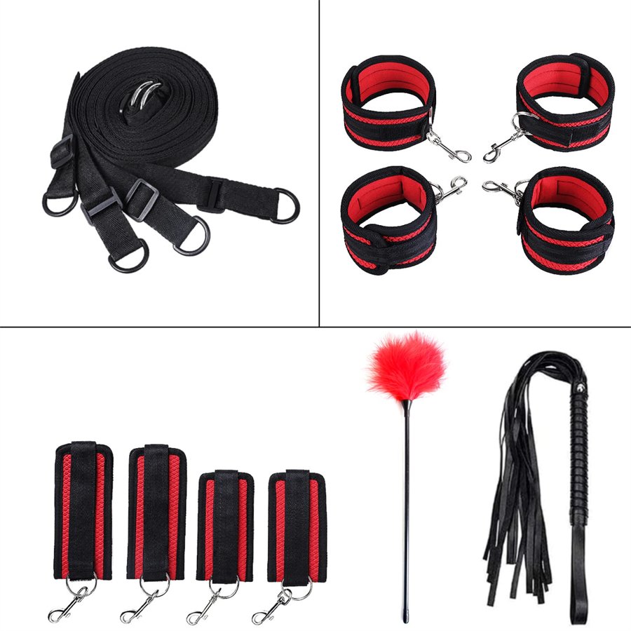 Amazon Hot Sale Bdsm Bindage Kit Sex Leather Bondage Gear Sex Toys For Couple Sexy Slave Bed Sex Toys