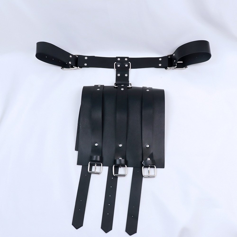 Leather Bondage Kit Fetish Bdsm Adult Game Slaves Bondage Gear Couple Sm Black Adjustable