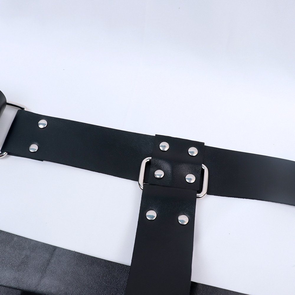 Leather Bondage Kit Fetish Bdsm Adult Game Slaves Bondage Gear Couple Sm Black Adjustable