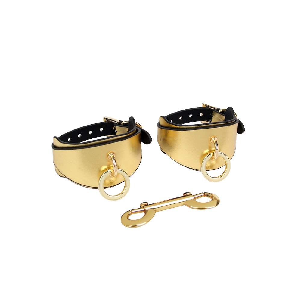 Luxury Gold Bondage Gear BDSM Set Sex Toys For Women Sexy Erotic Fetish Accessories Handcuffs Collar Couples Adult Games