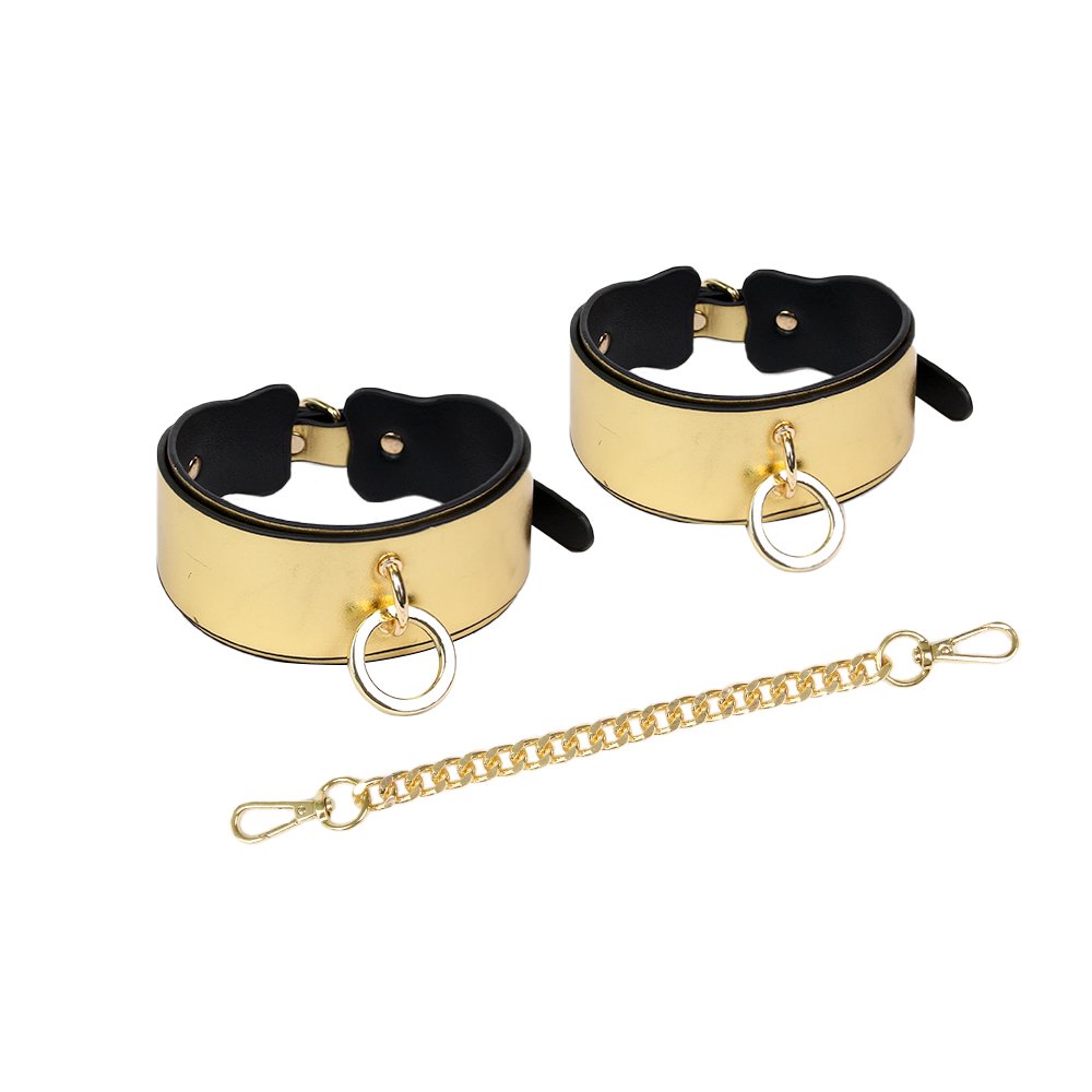 Luxury Gold Bondage Gear BDSM Set Sex Toys For Women Sexy Erotic Fetish Accessories Handcuffs Collar Couples Adult Games