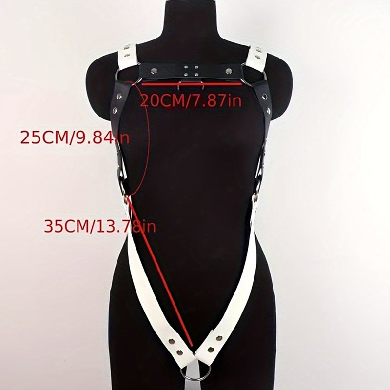Factory Direct Sale PU Leather Sexy Bondage Gear Men Leather Harness Man Black And White Shoulder Strap Connected Belts