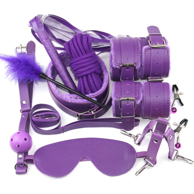 Erotic Game Bondage sex toy 10pcs Leather Bdsm bondage suit Handcuffs Sex Game other sm products Sex Toys For Men And Woman