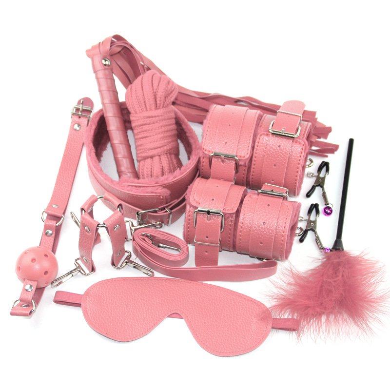 Erotic Game Bondage sex toy 10pcs Leather Bdsm bondage suit Handcuffs Sex Game other sm products Sex Toys For Men And Woman
