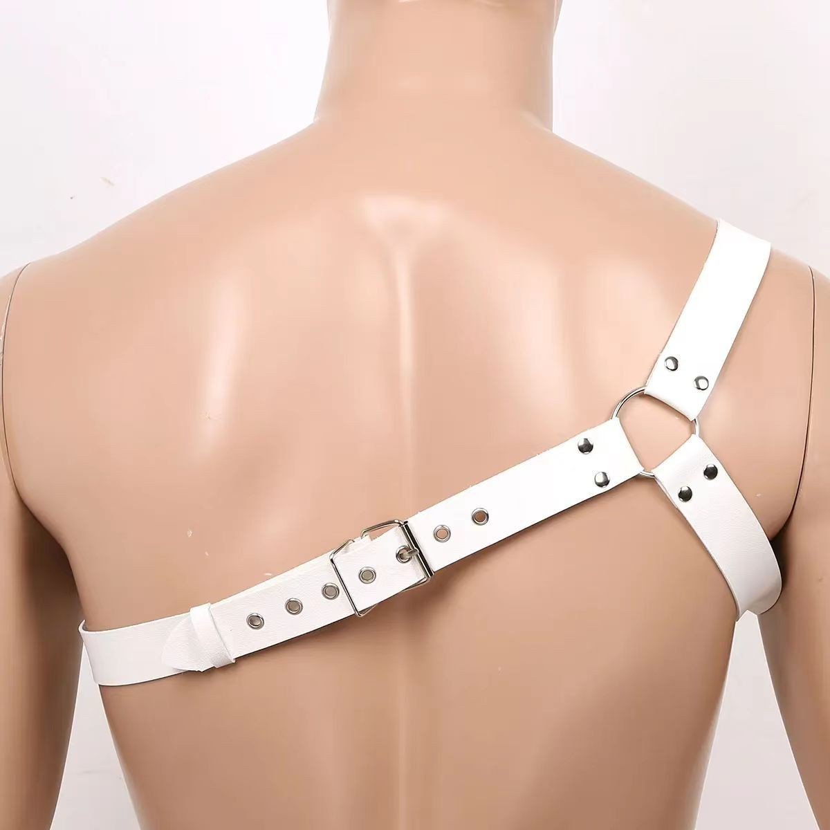 Wholesale PU Leather Sexy Bondage Gear Men Leather Harness Man Black And White Shoulder Strap Connected Belts