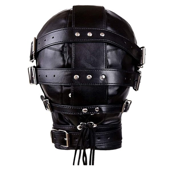 leather fetish face hood