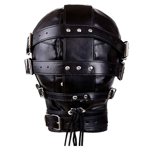 leather fetish face hood