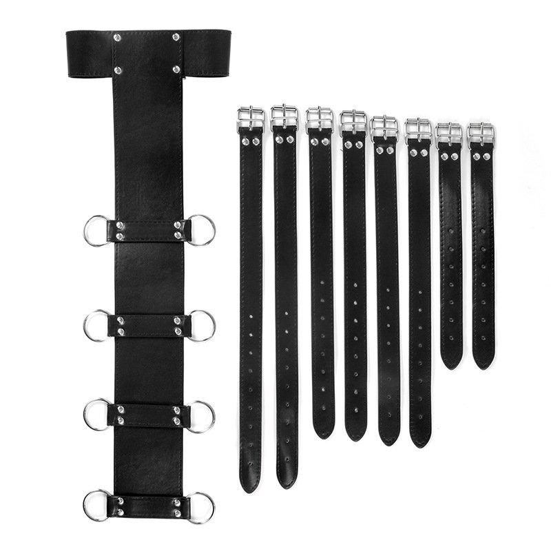 New Pu Leather Sm Bondage Belt Arm Restraints Kit Back Handcuffs Sex Toys For Woman Roleplay Game Neck Bondage Gear%