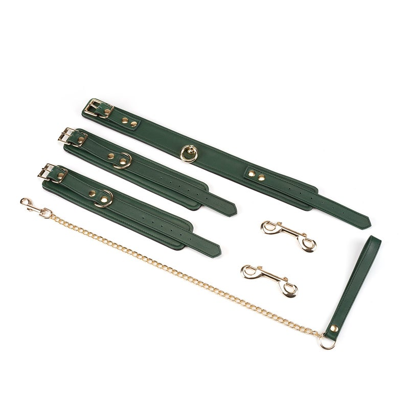 High Quality Control Pu Leather Bondage Gear D-Ring Collar Bondage Kits Sex Toys For Women Juguetes Sexuales