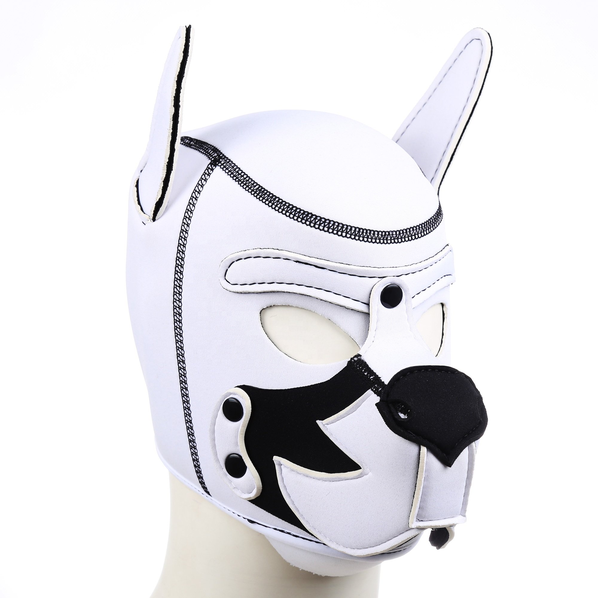 Reverse color Neoprene Puppy Hood Factory BDSM Bondage Gear Neoprene Puppy Hood Eye Mask Fetish Doggie Mask