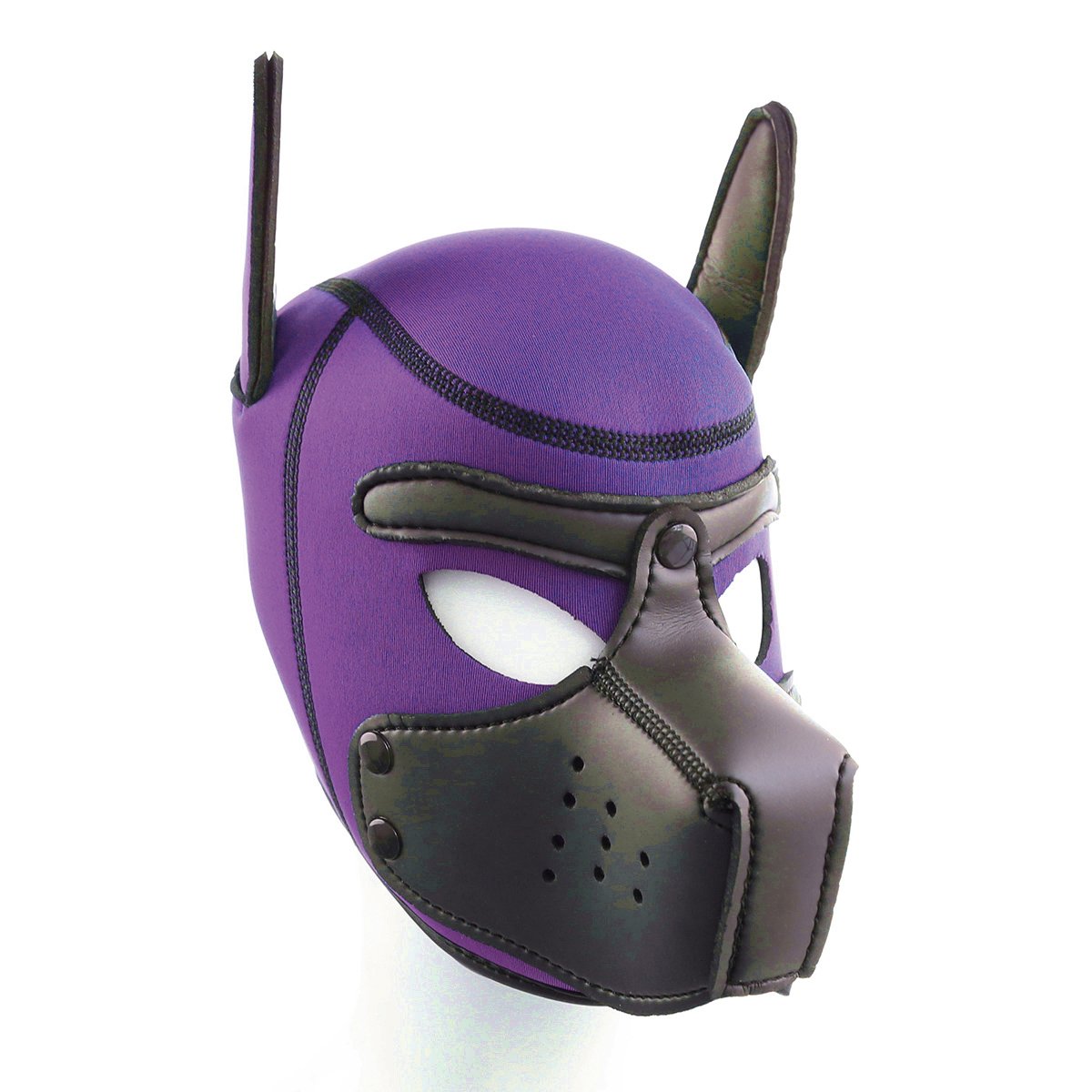 Reverse color Neoprene Puppy Hood Factory BDSM Bondage Gear Neoprene Puppy Hood Eye Mask Fetish Doggie Mask