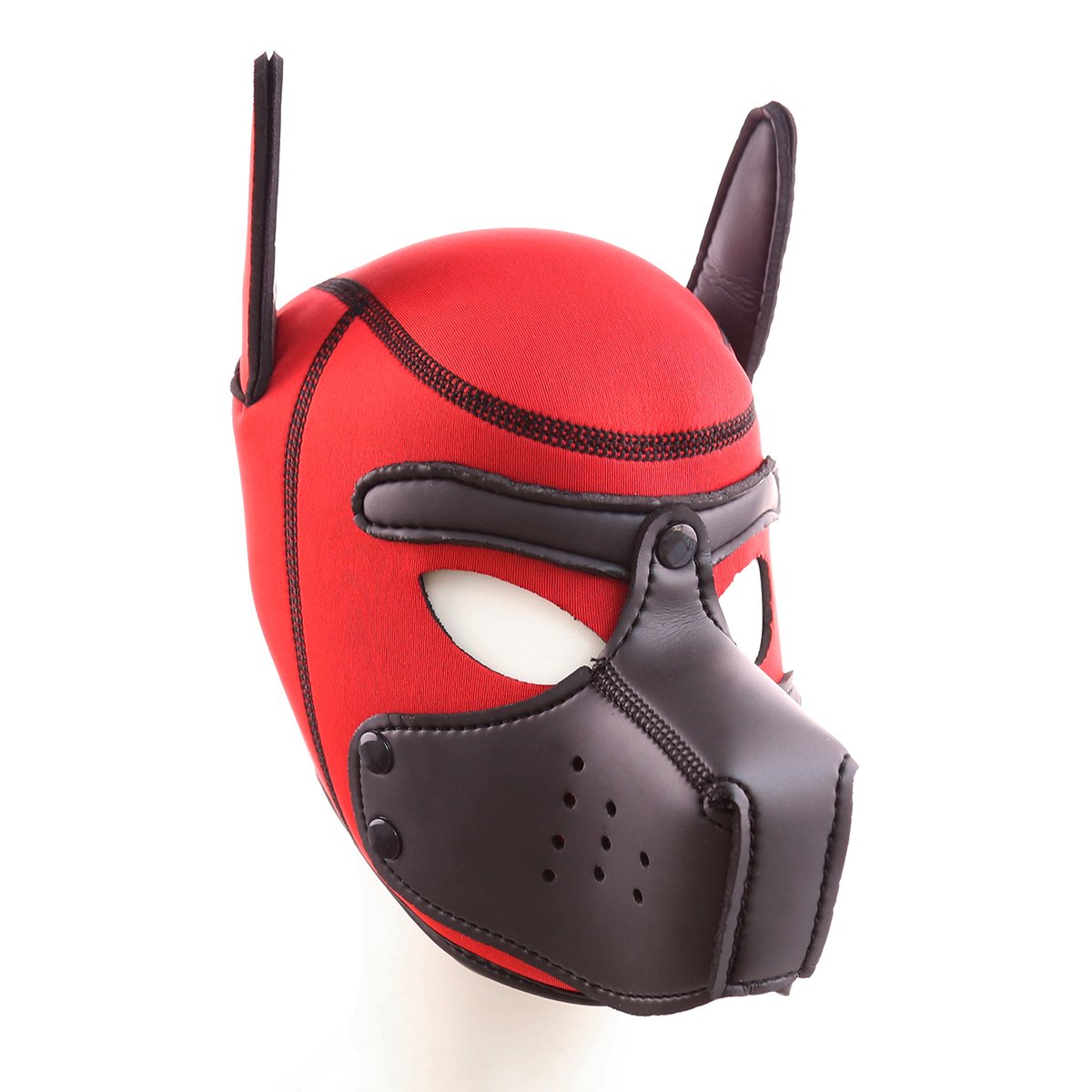 Reverse color Neoprene Puppy Hood Factory BDSM Bondage Gear Neoprene Puppy Hood Eye Mask Fetish Doggie Mask